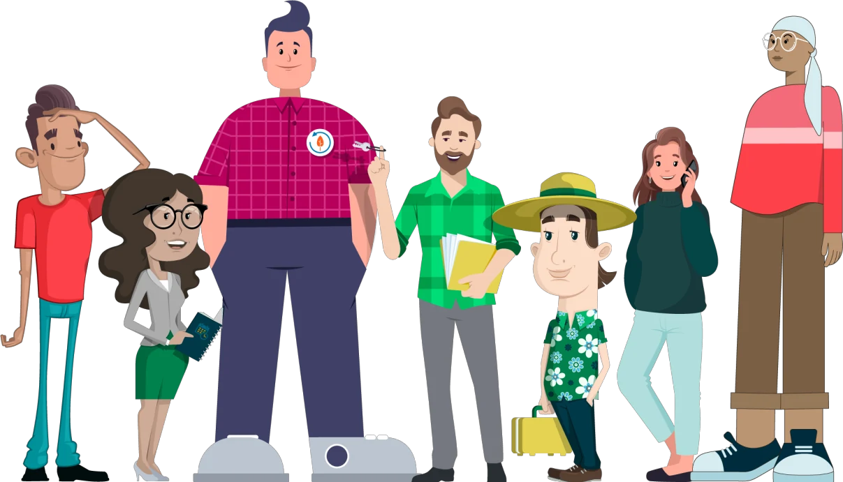 Illustration de personnages Anymal du studio soeur en animation