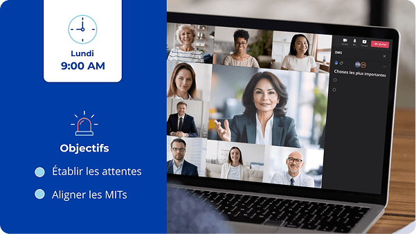 Animated character in a workplace training scenario